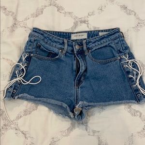 Jean shorts - tie side - PacSun